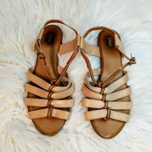 Chloe Camel  Strappy leather sandals size 9